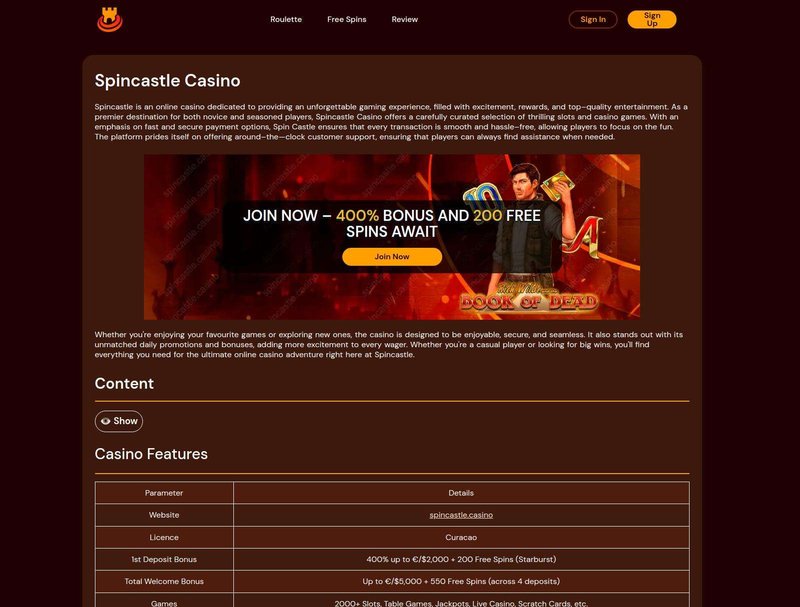 Spin castle casino login, spinscastle